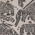 Декоративная ткань dedar tiger silk рисунок graphite